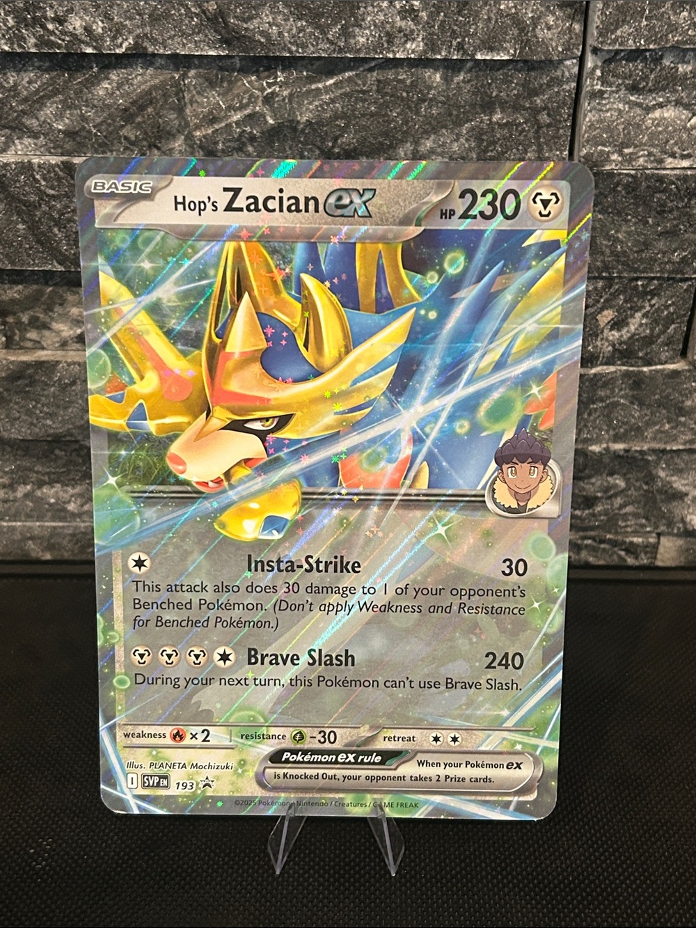 Pokemon Hop’s Zacian EX Jumbo Black Star Promo Card #193‎ M/NM